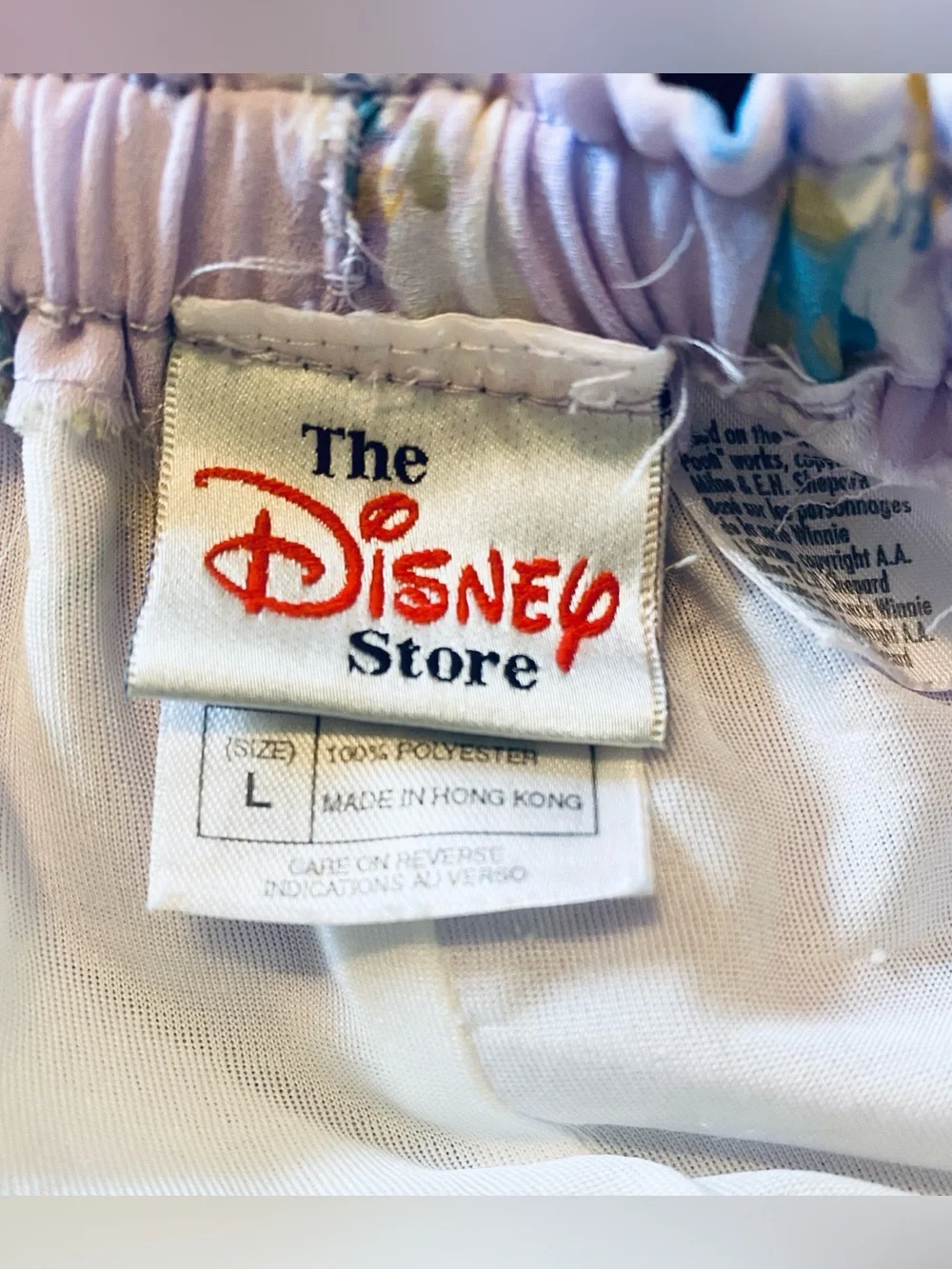 Disney Store Winnie the Pooh Floral Lilac Pull On Maxi Skirt Youth L